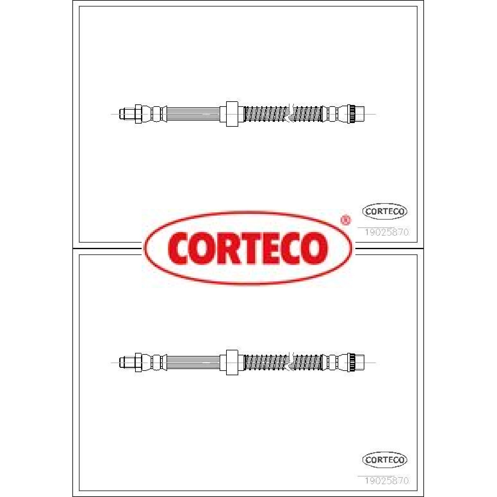 2x Bremsschlauch CORTECO 19025870 2 Bremsschläuche rechts links Vorne