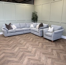 Grey - Next Michigan Modular Corner Sofa & Armchair - Delivery Available