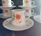 6 sets Mikasa Just Flowers A4-182 Flat Cups & Saucers MINT! — photo 2