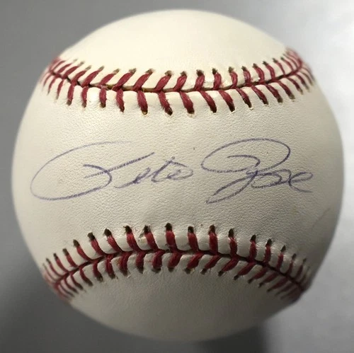 Pete Rose Signed Official Major League Baseball Autograph Steiner COA