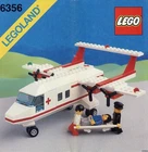 VINTAGE LEGO CLASSIC TOWN #6356 MED-STAR RESCUE PLANE 1988 COMPLETE!!