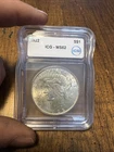 1922 Silver Peace Dollar ICG MS62 90% Silver Content