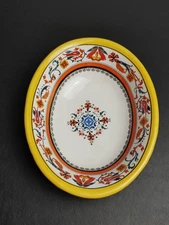 Avon Italian Inspired 11" Oval Serving Bowl Multicolor Floral Design 