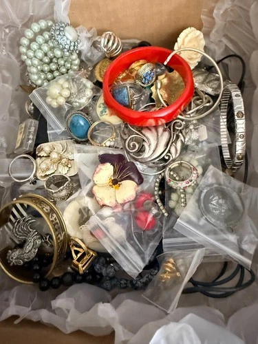 New Listing3 Pounds Jewelry Costume Vintage Mix LBS  necklaces bracelets pins rings etc