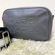 MARC JACOBS Shoulder Bag Snapshot Camera Bag Embossed Logo Gray Simple Used