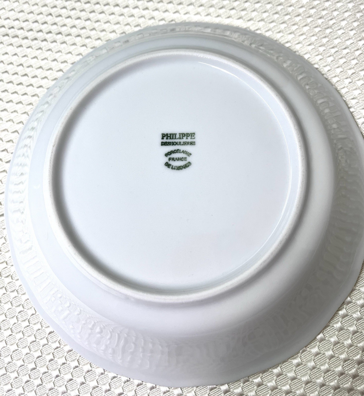 Philippe Deshoulieres Blanc De Blanc Vintage Soup/ Cereal Bowls  7 1/2" Set of 4