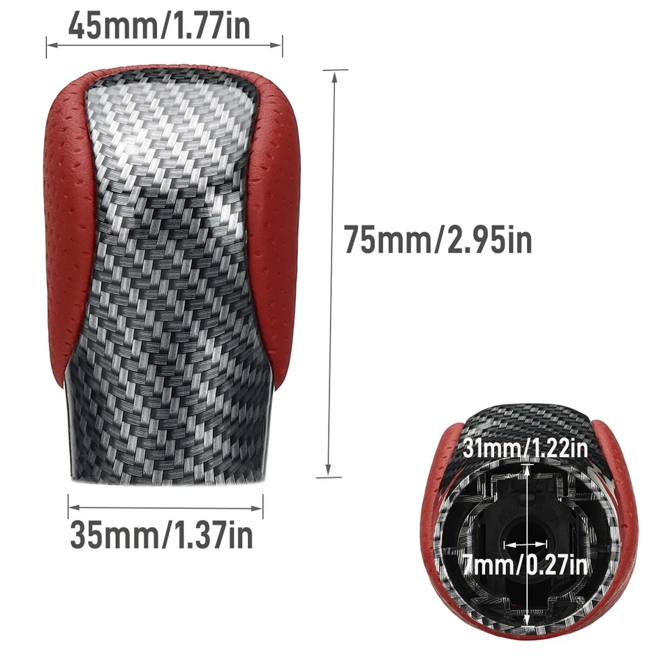 Carbon Fiber Style Gear Shift Knob for Lexus ES350 GS350 GX IS300 NX300 RC RX450 - Image 3 of 4