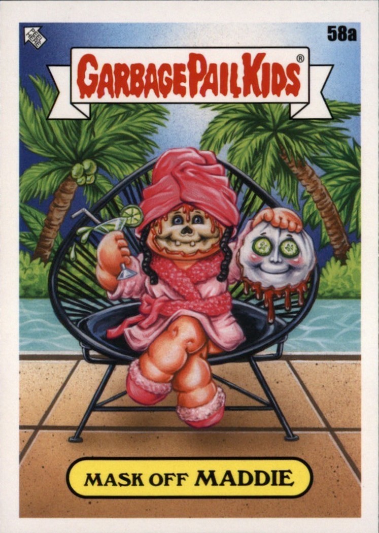 2023 Topps Garbage Pail Kids Go On Vacation #58a Mask Off Maddie front