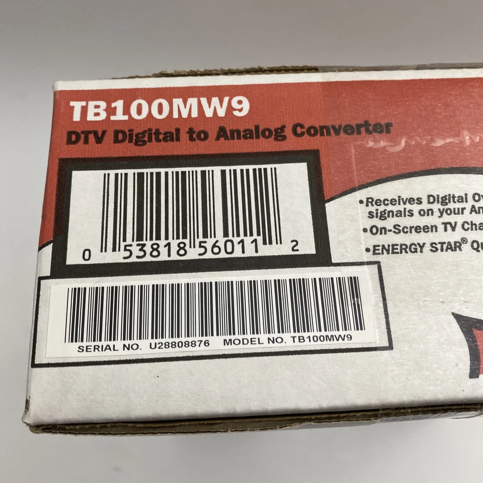 NEW/SEALED Magnavox DTV Digital To Analog TV Converter TB100MW9 w/ Remote - Image 3 of 3