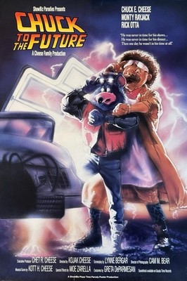 CHUCK E. CHEESE GIANT 24 x36  POSTER - CHUCK TO THE FUTURE