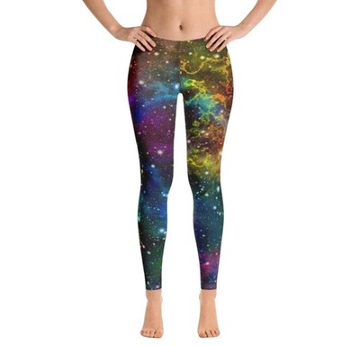 Galaxy Print Leggings, Space Yoga Pants