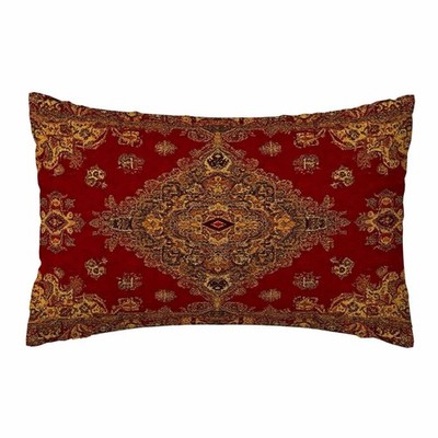 1032309986 WILNURO Carpet Texture Pillowcase Red Oriental Patter King Size 20X36