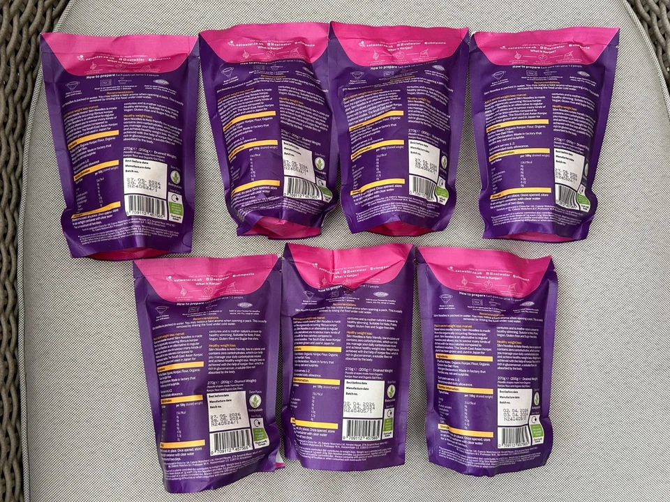 Eat Water Lot 7 x Slim Noodles Organic 270g Zero Carbs Keto Vegan  FREEPOST - Image 4 of 4