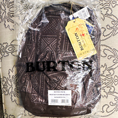 Burton Backpack Zip Medium Geometric Aztec Gray Brown Adjustable Straps