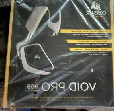 Corsair VOID PRO RGB USB Wired Gaming Headset White Surround Sound