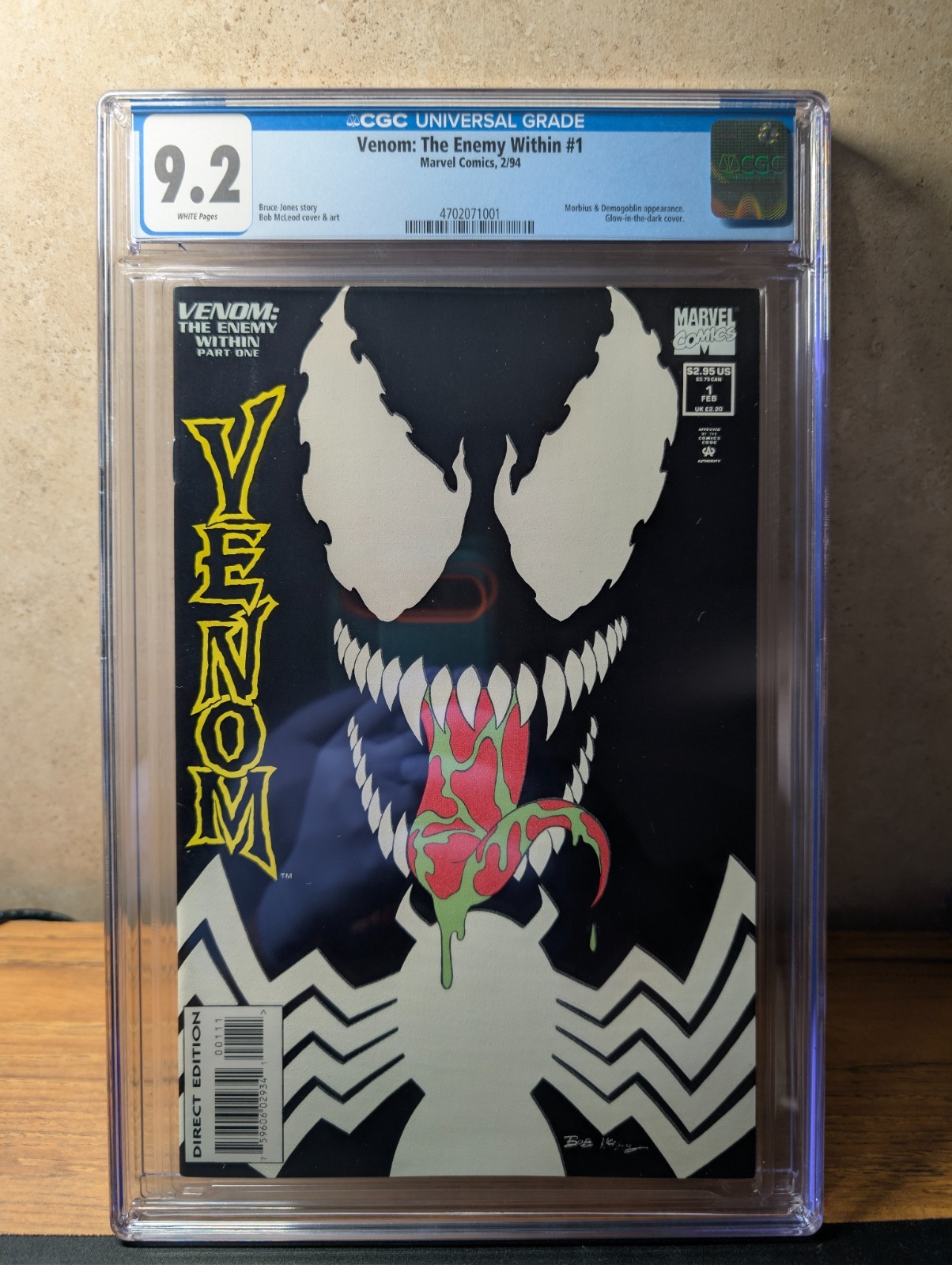 CGC 9.2 1994 Venom: The Enemy Within #1 Glow in The Dark Cover Morbius & more 