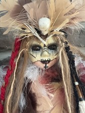 OOAK creepy doll, voodoo, horror, witch, priestess doll , Halloween decor