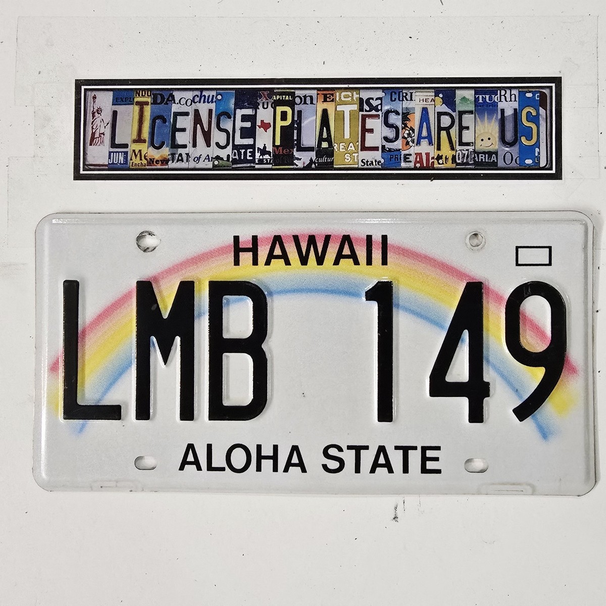 Hawaii Rainbow License Plate 🔥FREE📬🔥 Aloha State HI Tag LMB 149