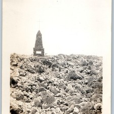 Vtg Kona Mauna Loa Volcanic Lava Rock Church Memorial Monument Snapshot Photo