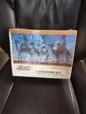 Vintage 1979 Paragon 16"X32"Christmas Latch Hook Rug Kit 6466K WE THREE KINGS.O4
