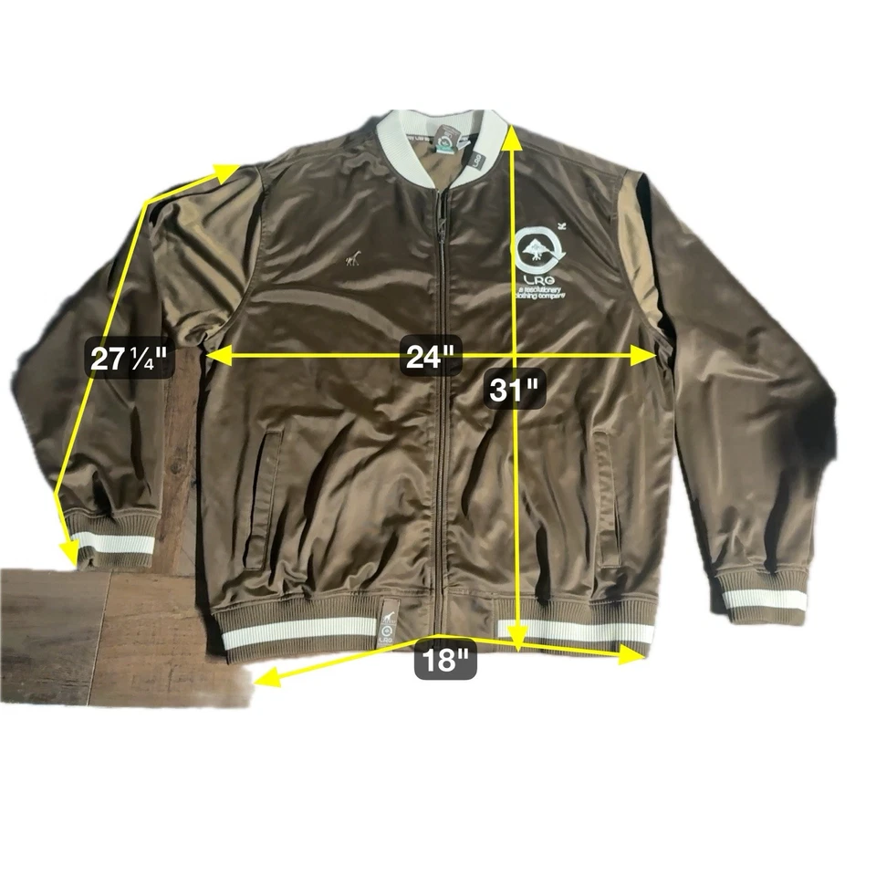 Vintage LRG Lifted Research Group  Track Jacket Mens 2XL Brown Embroidered - Image 2 of 4