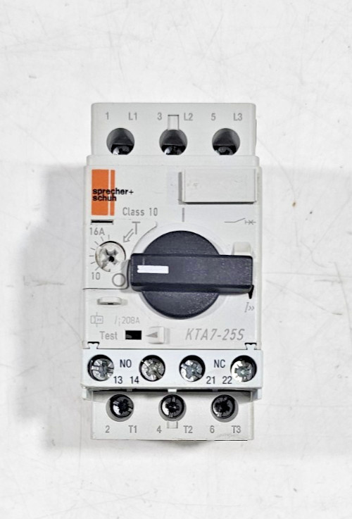 Sprecher + Schuh KTA7-25S-16A Ser C Manual Motor Starter 10-16A 3P ( USED )