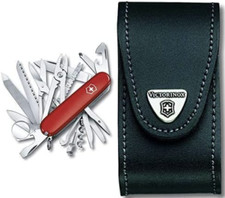 Victorinox Schweizer Taschenmesser Swiss Champ 33 Funktionen mit Leder Gürteletu