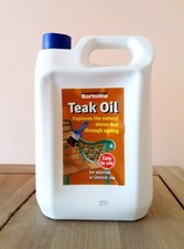 Bartoline Teak Oil Protects Wood gives a Beautiful Natural Sheen Finish 5 Litre 6.73 per litre