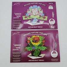 Second Nature of England Pop Up 3D Thank You Greeting Card Lot of x (2) - NEW