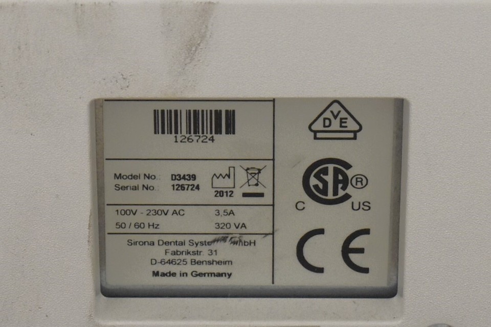 Sirona CEREC MC XL Dental Lab Milling Machine for CAD/CAM Dentistry eBay