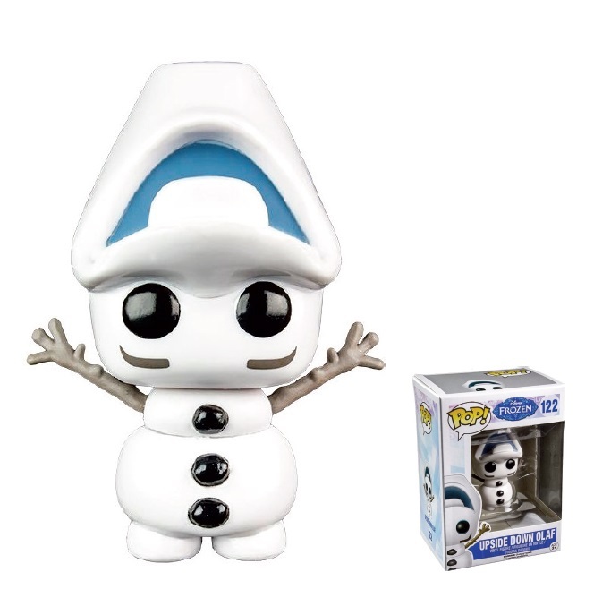 DAMAGED BOX EXCLUSIVE  FROZEN UPSIDE DOWN OLAF 3.75"" VINYL FIGURE POP FUNKO