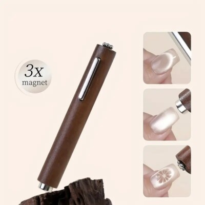 3-in-1 Magnet Nail Art Stift mit starken Magneten für Katzenauge UV Gel Designs