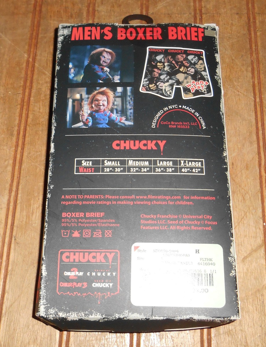CHUCKY Wanna Play Classic Horror VHS Gift Box Boxer Briefs Men