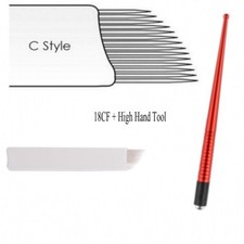 50Pcs 0.18mm NANO 18CF Super Fine Permanent Makeup Microblading Blades Needle