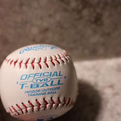 1 baseball Baseballs Rawlings Official TVB T-Ball indoor outdoor training 9'' NOS