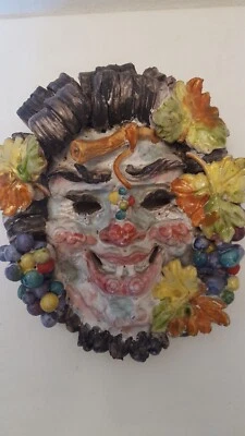 Wandmaske Art Deco, Bachus?, ca 1,9 Kilo aus Nachlaß - Bild 1 von 4