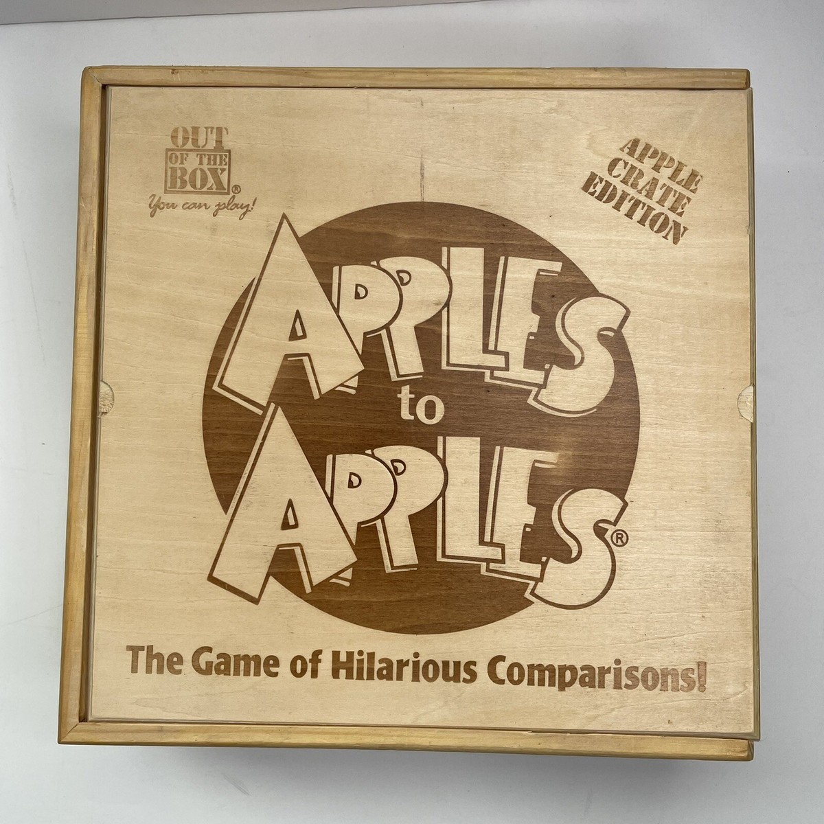Mattel Apples To Apples Game Party Crate Wood Box 4-10 Players