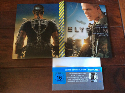 Elysium  [2 BLU RAY]  DigiBook Matt Damon Jodie Foster