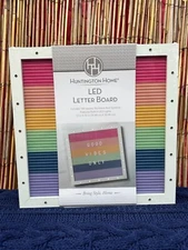 LED Wooden Framed Letter Board - 12"x12" - Built in Lights, Baby Announcement