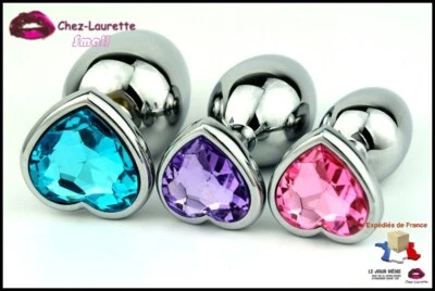 Plug anal bijou cœur Rosebud – taille S – Femme Homme – Sextoy