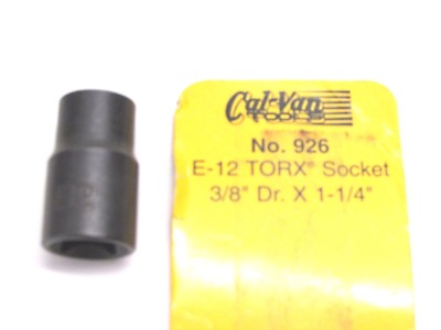 NOS! CAL-VAN TOOLS E-12 INTERNAL TORX SOCKET, 3/8'' Drive, #926