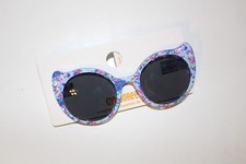 Gymboree Cat Eye Sunglasses Girls 4 and up Sunglasses NEW Blue Floral NWT