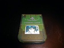 Tested  Blue Playstation 1 Official Memory Card Japan/US PS1 Sticker Anime RPG