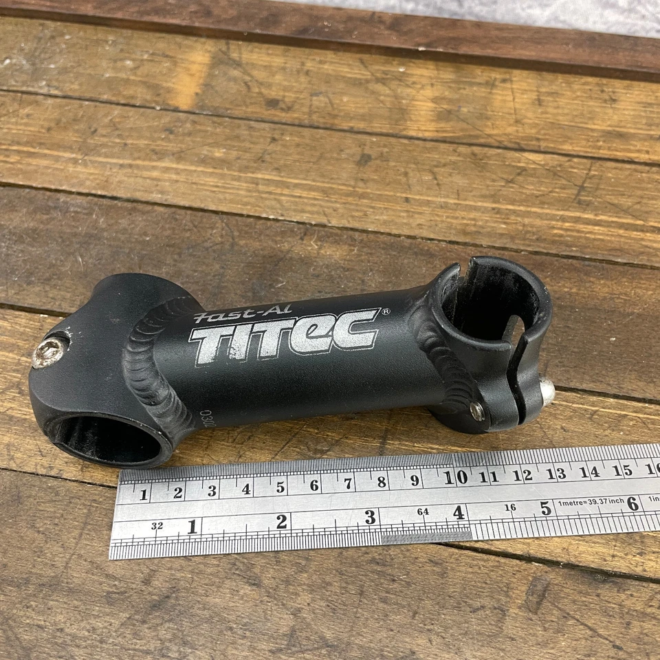 Vintage Titec Fast Al Stem 1 1/8 in Threadless 25.4 mm MTB 110 mm Black 90s - Image 3 of 4