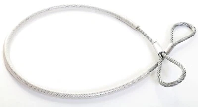 SMART HOUSE GB PVC Galvanised Steel Wire Rope Strop Sling With Loop Each End Choose Size&Length