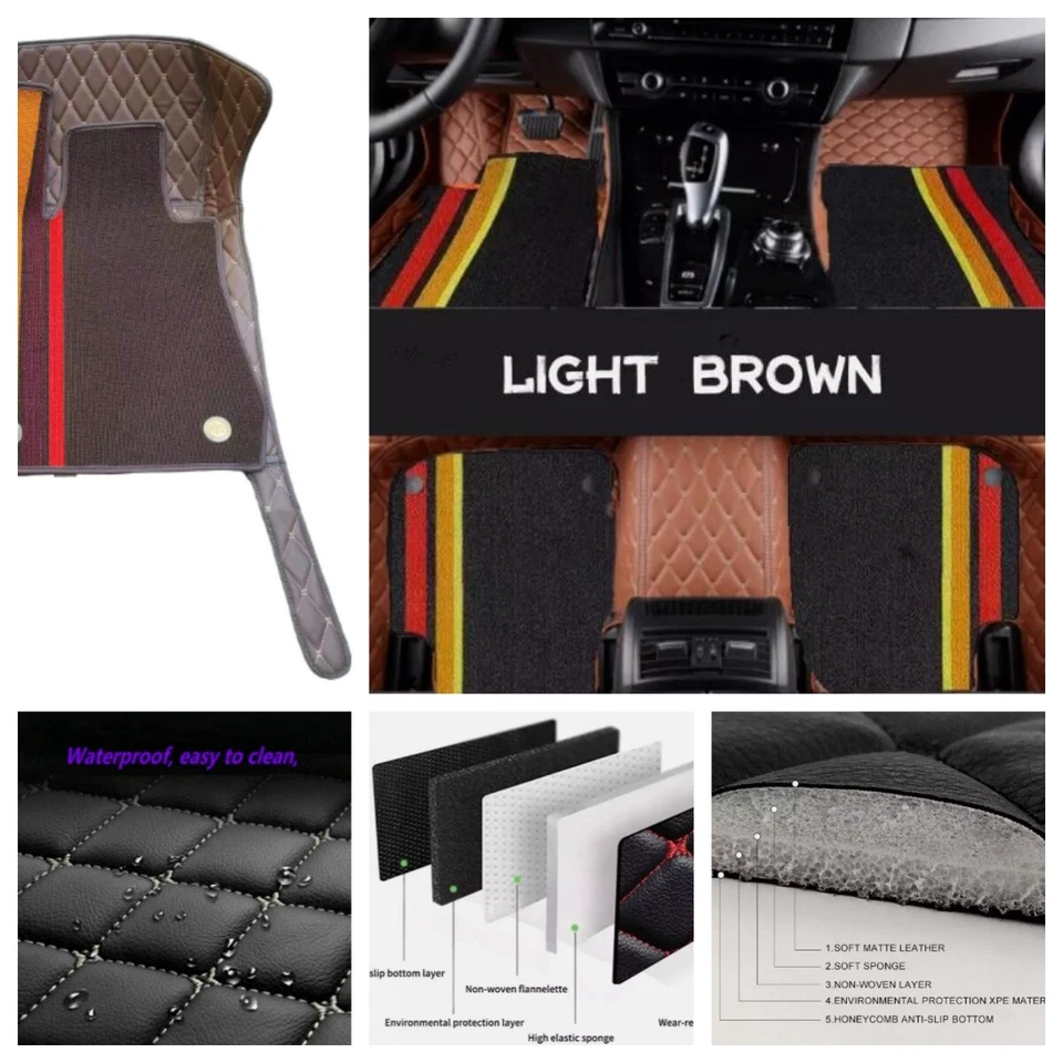 Alfombrilla de 2 capas para alfombrillas de cuero impermeables Mercedes-Benz Clase SL. Foto 4 de 4