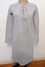 J. Crew NWT Women's Size XS & M Grey Lace Up LS Soft Knit Dress Free Shipping