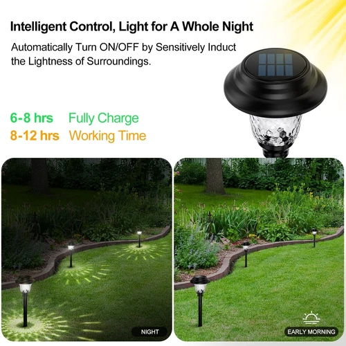 Super Bright Solar Garden Lights Outdoor Landscape LED Light Pathway Waterproof - Picture 4 of 11