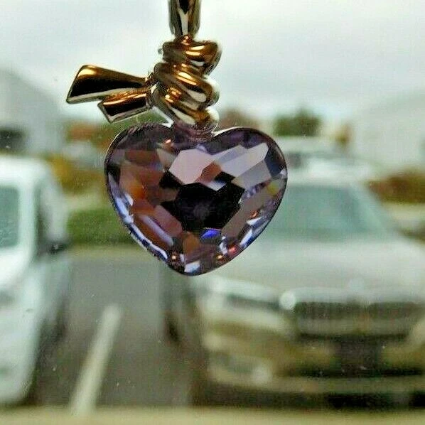 施华洛世奇爱情领带心形项链爱紫水晶无盒 N717 — 第 2/2 张图片