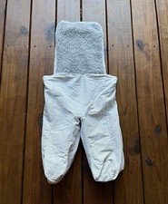 Mothercare English Vintage 80's gray stripe fuzzy lined Baby Car Seat Pants